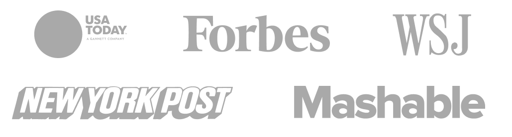 Apresentado no Forbes, WSJ, Today, Mashable, New York Post